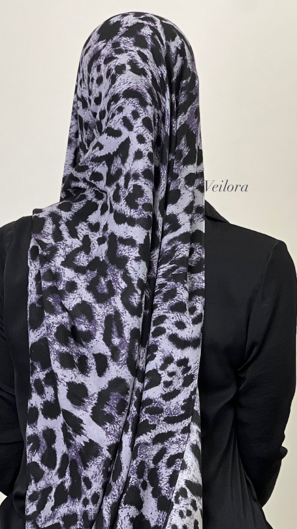 Lavender Noir leopard Hijab